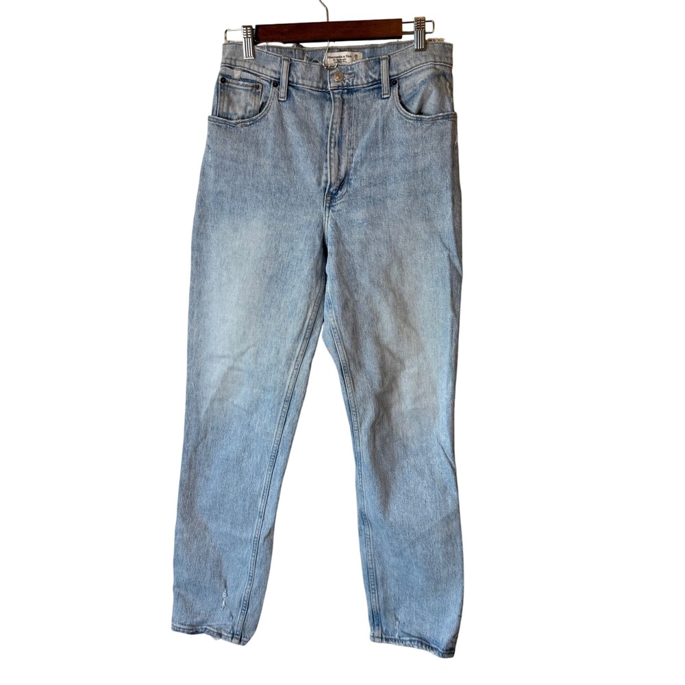 Abercrombie & Fitch The 90s Straight‎ Ultra High Rise Light Wash Jeans Size 28